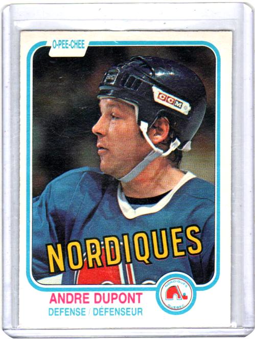 1981 O-Pee-Chee  Andre Dupont  Card #273 - Quebec Nordiques